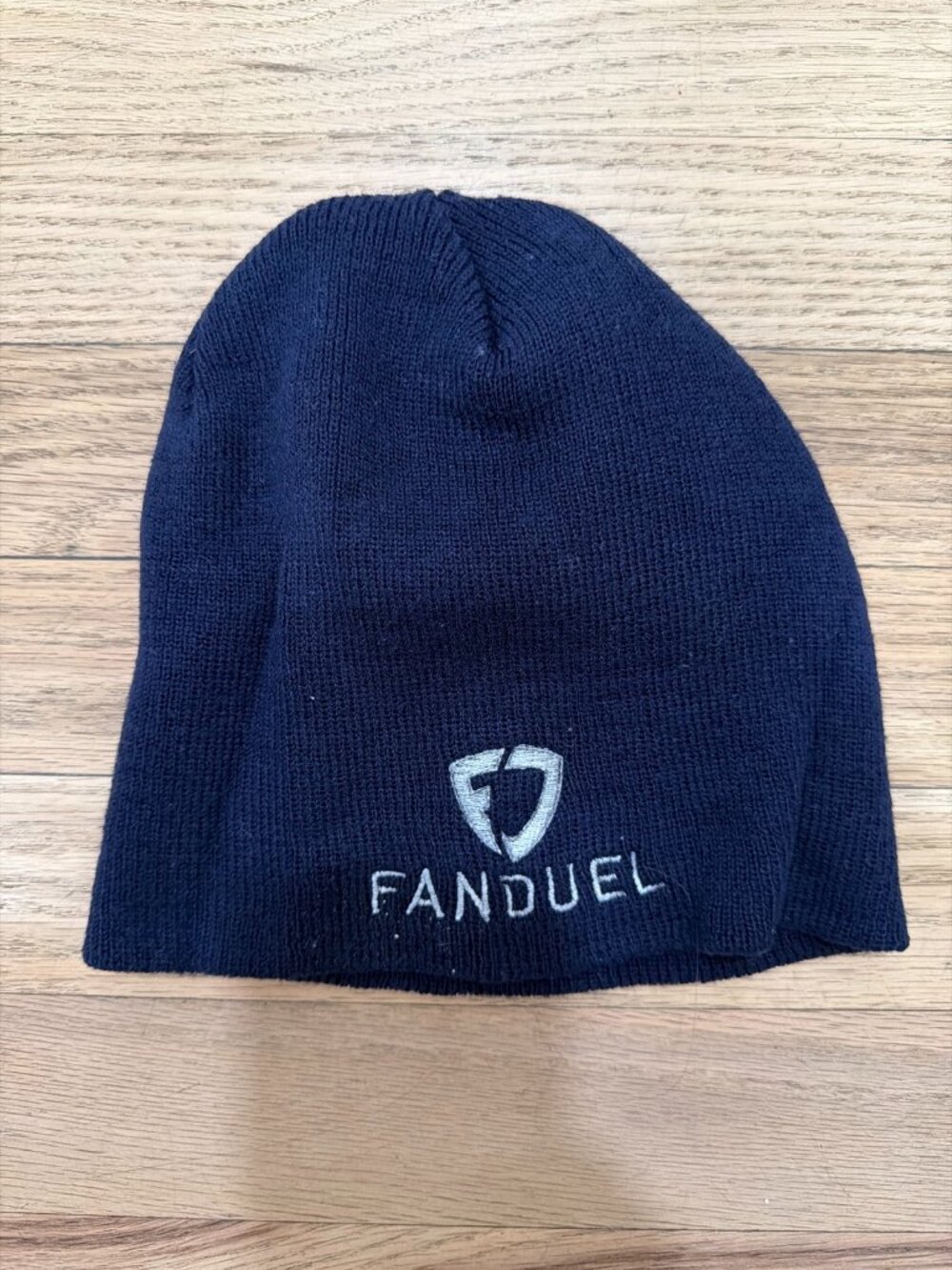 FanDuel Beanie Hat Black Knit Winter Cap New